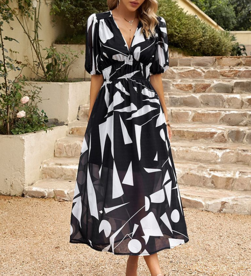 Elegant Blomster Maxi Kjole til Kvinder - Sommerkjoler til Casual Stil