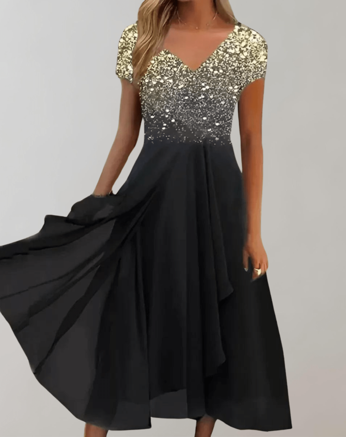 Elegant Kvinders Cocktail Midi Kjole