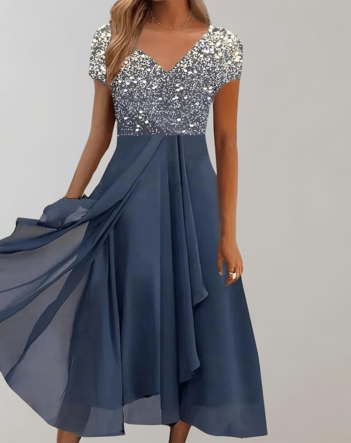 Elegant Kvinders Cocktail Midi Kjole