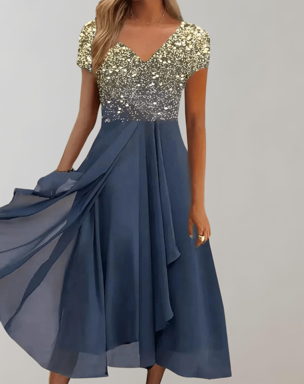 Elegant Kvinders Cocktail Midi Kjole