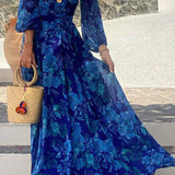 Esmeralda Off-Shoulder Sommerkjole – Blomster Maxi til Dame