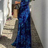 Esmeralda Off-Shoulder Sommerkjole – Blomster Maxi til Dame