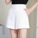 Freja Dame Shorts – A-Line Shorts Høj Talje Chiffon Shorts Brede Ben Sommerstil