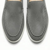 Loafers Herre i Velour-Look – Mokkasin Syning med Gummisål