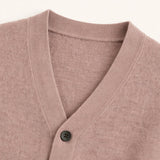 Herre cardigan med V-hals, knapper og to frontlommer