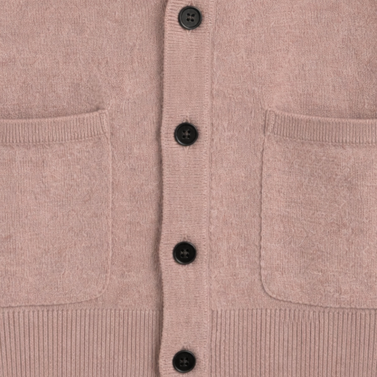 Herre cardigan med V-hals, knapper og to frontlommer