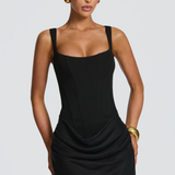 Jovellea | Chic Draperet Aften Mini Kjole