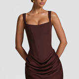 Jovellea | Chic Draperet Aften Mini Kjole