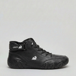 Højtop sneakers med snørebånd, ankelrem og profileret sål
