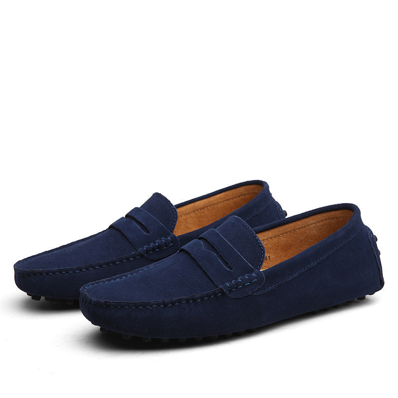 Herre loafers i mokkasinstil med pennyrem og flad sål