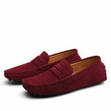 Herre loafers i mokkasinstil med pennyrem og flad sål