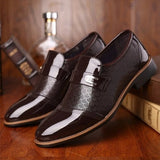Herre Monkstrap Sko i Læderlook med Spænde