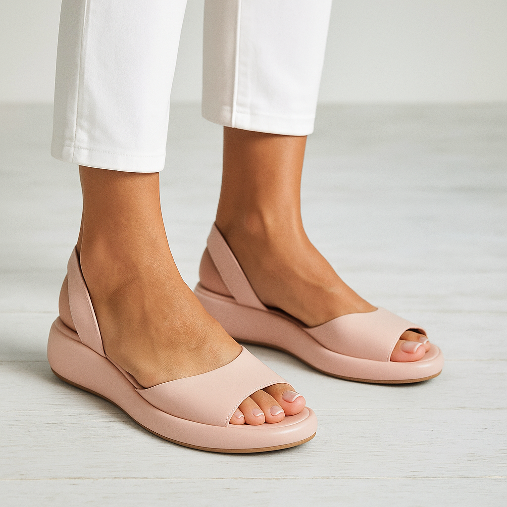 Elina Dame Sandaler – Kilehæle Sandaler Åben Tå Skridsikker Komfortabel Stil