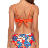 Bikini med bøjle – Blomsterprint og bluse