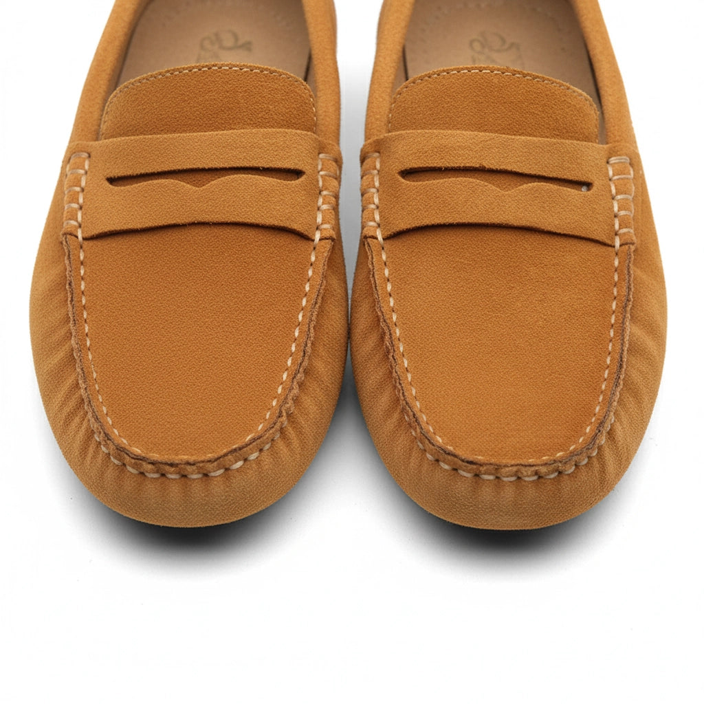Loafers Herre i Suede-Look – Mokkasin Stil med Blødt Foer