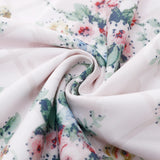 Hvid Blomster Cocktailkjole – Elegant Midi til Sommer og Fest
