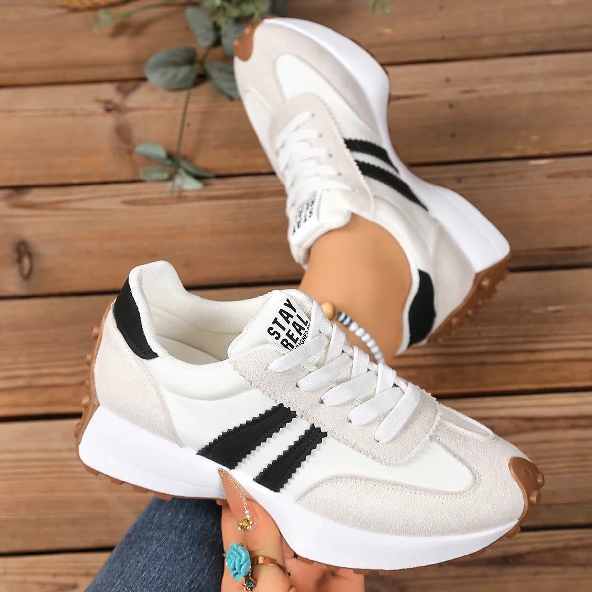 Alenya Komfortsko Dame – Retro Sneakers med Tidløst Look