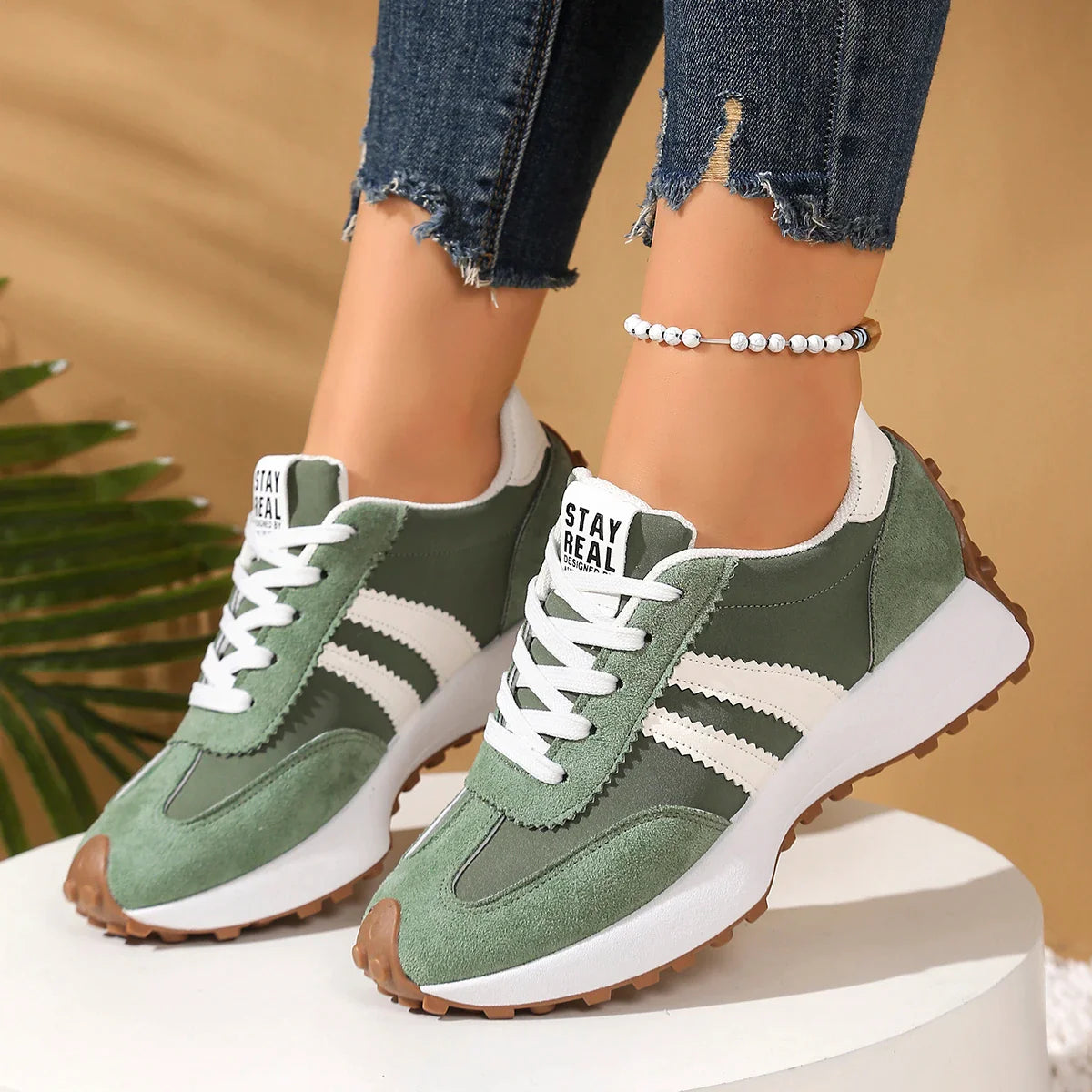 Alenya Komfortsko Dame – Retro Sneakers med Tidløst Look