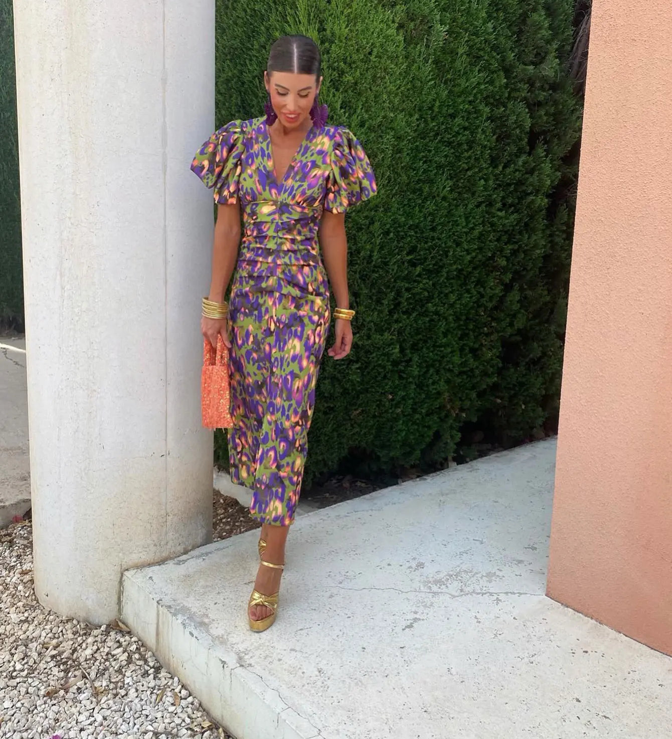 Gwen | Farverig sommerkjole med chic snit