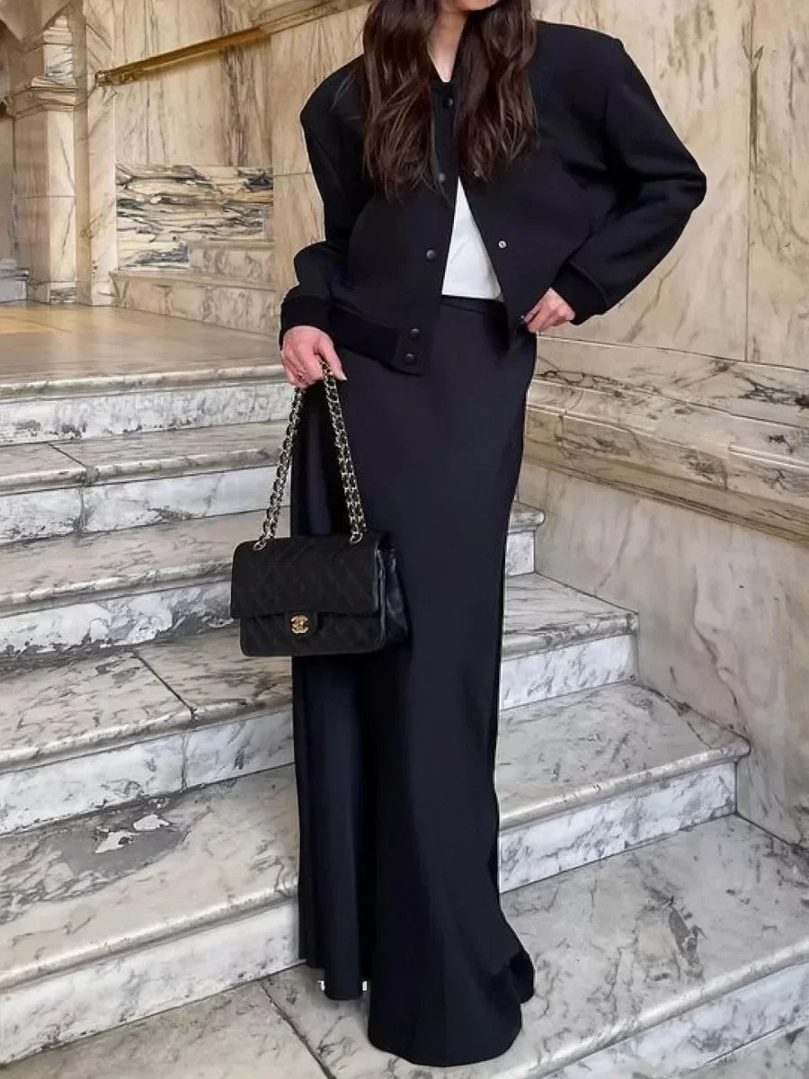 Sofie Dame Maxi Nederdel – Satin Fishtail Nederdel Høj Talje Elegant Sommerstil
