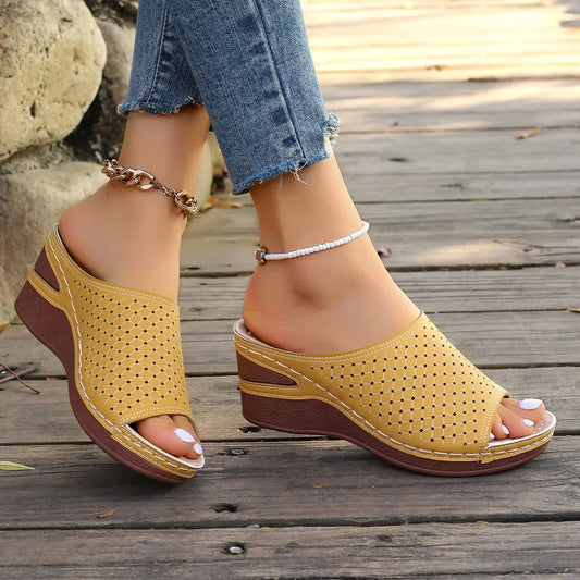Virelle Sandaler med Hæl – Komfortable Slip-On Sandaler Dame