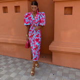Gwen | Farverig sommerkjole med chic snit