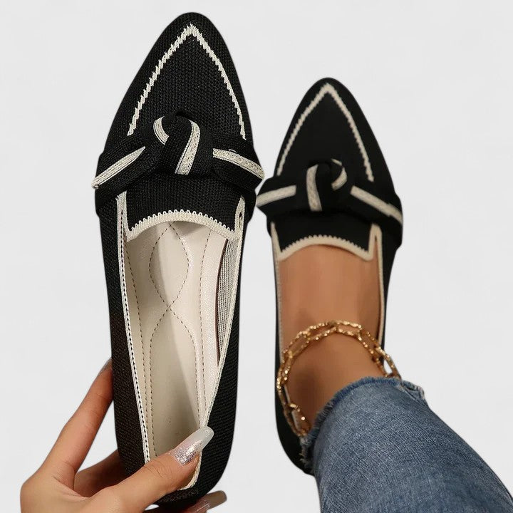 Marisol Loafers Dame – Casual Slip-On med Sløjfedetalje