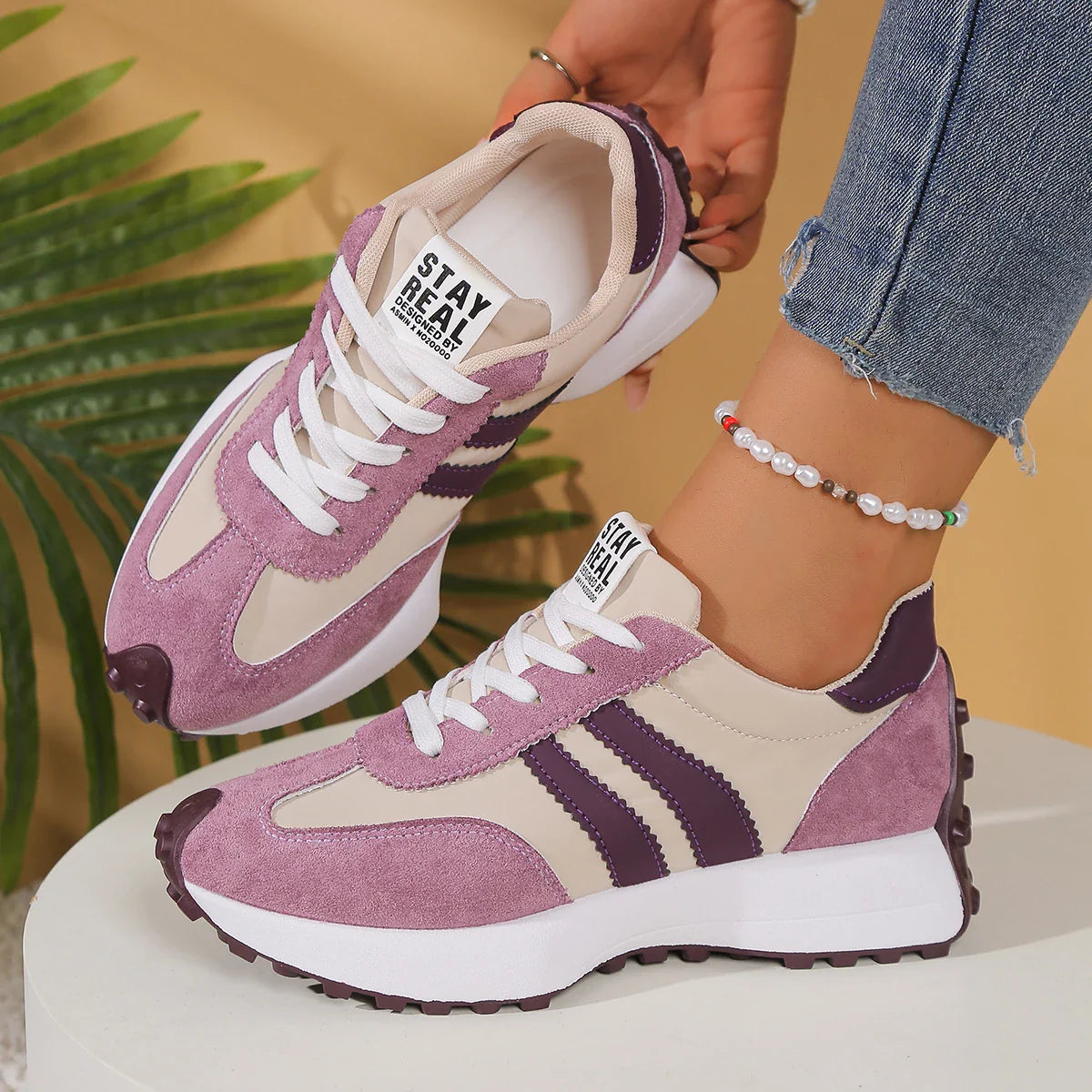 Alenya Komfortsko Dame – Retro Sneakers med Tidløst Look