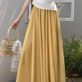 Dame Maxi Nederdel A-Line Chiffon Nederdel Høj Talje Elegant Flydende Stil