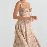 Midi Kjole med Smalle Stropper