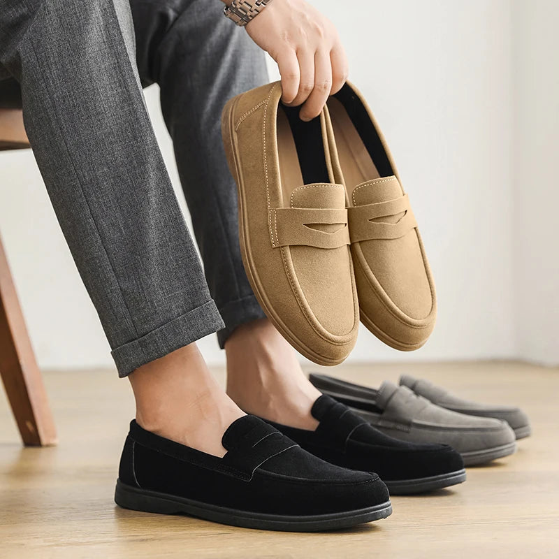 Letvægts Slip-On Loafers Herre – Åndbare med Skridsikker Sål