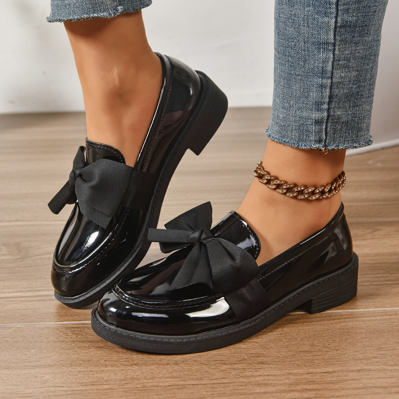 Maddy Loafers – Elegante Loafers med Sløjfe til Kvinder