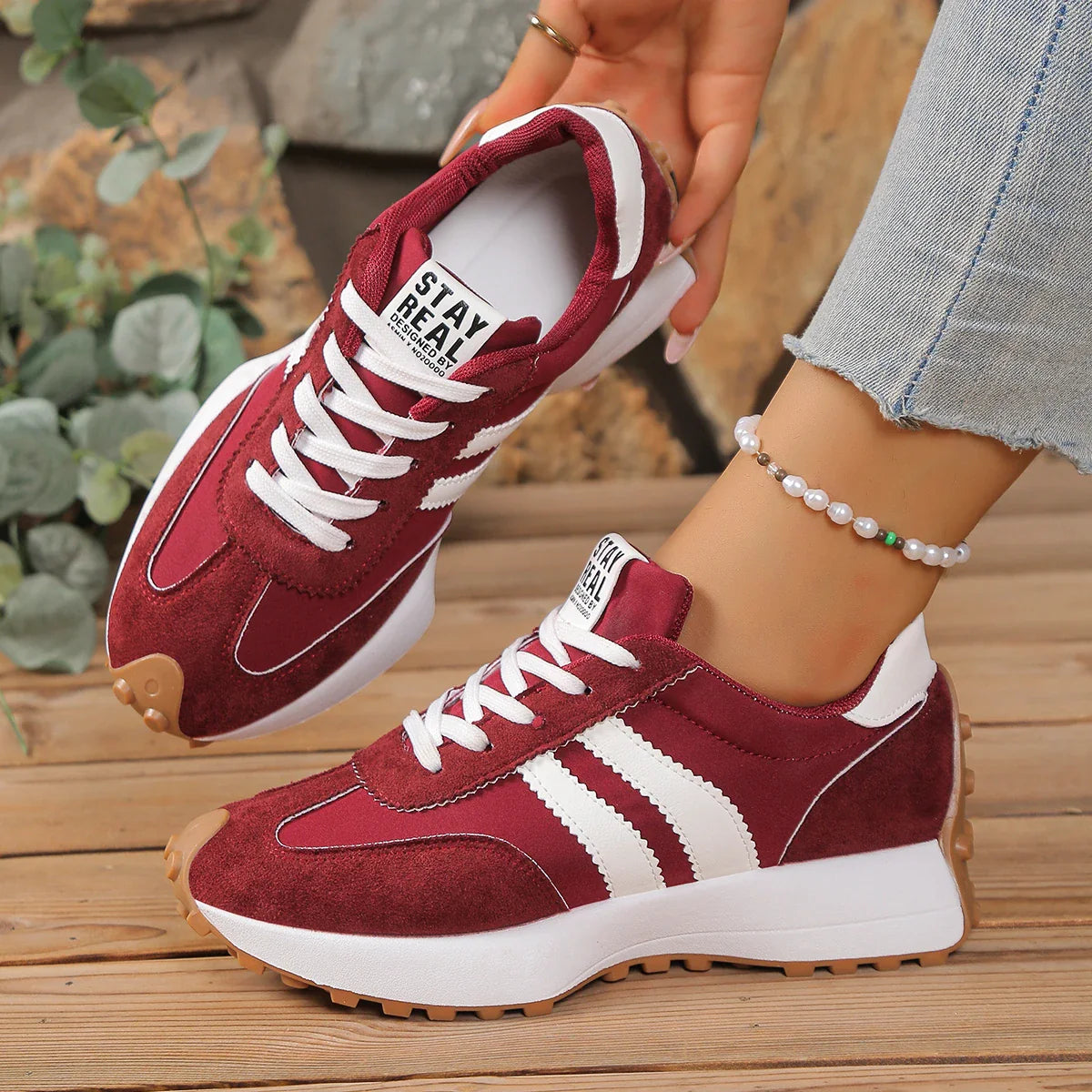 Alenya Komfortsko Dame – Retro Sneakers med Tidløst Look