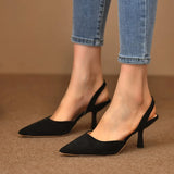 Verona Kitten Heels – Suede Slingback Kitten Heels i Neutral Tone