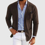 Herreblazer med reverskrave, knapper og lommer