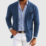 Herreblazer med reverskrave, knapper og lommer