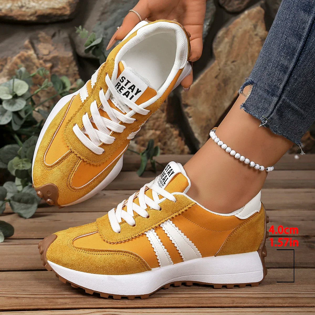 Alenya Komfortsko Dame – Retro Sneakers med Tidløst Look