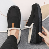 Chaussons homme à enfiler, bout mocassin et semelle plate