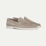 Herre loafers med mokkasinsøm, flad lys sål og slip-on-design