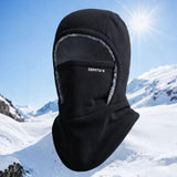 Unisex balaklava med ansigtsdækning og lang halsdel i ensfarvet design