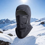 Unisex balaklava med ansigtsdækning og lang halsdel i ensfarvet design