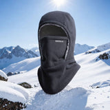 Unisex balaklava med ansigtsdækning og lang halsdel i ensfarvet design