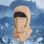 Unisex balaklava med ansigtsdækning og lang halsdel i ensfarvet design