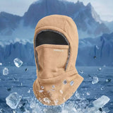 Unisex balaklava med ansigtsdækning og lang halsdel i ensfarvet design