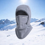 Unisex balaklava med ansigtsdækning og lang halsdel i ensfarvet design