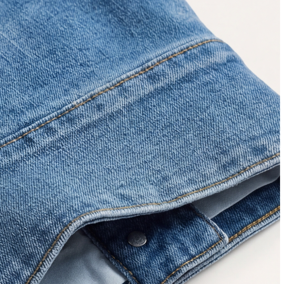 Jeans Baggy Brede Ben Knapfront Retro Komfortable Dame Hverdag Casual Stil – Revelle