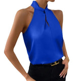 Liora | Satin Twist Neck Top
