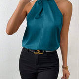 Liora | Satin Twist Neck Top