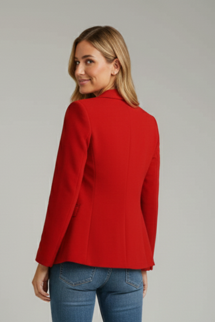 Dame Blazer med Notch Lapel – Skræddersyet Jakke til Kvinder