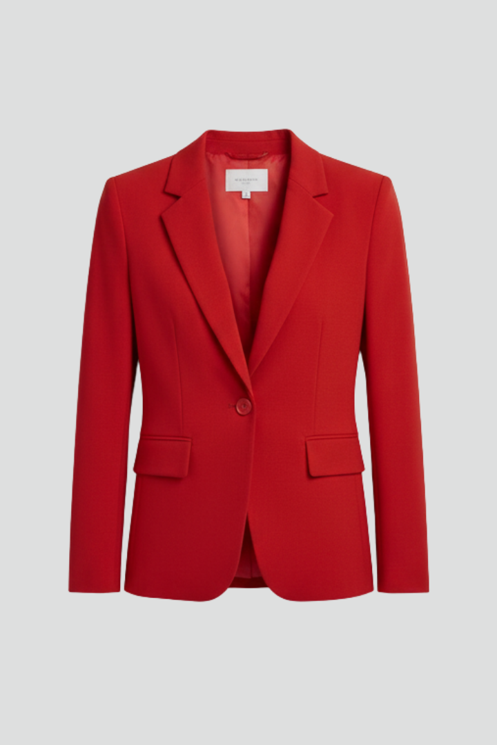 Dame Blazer med Notch Lapel – Skræddersyet Jakke til Kvinder